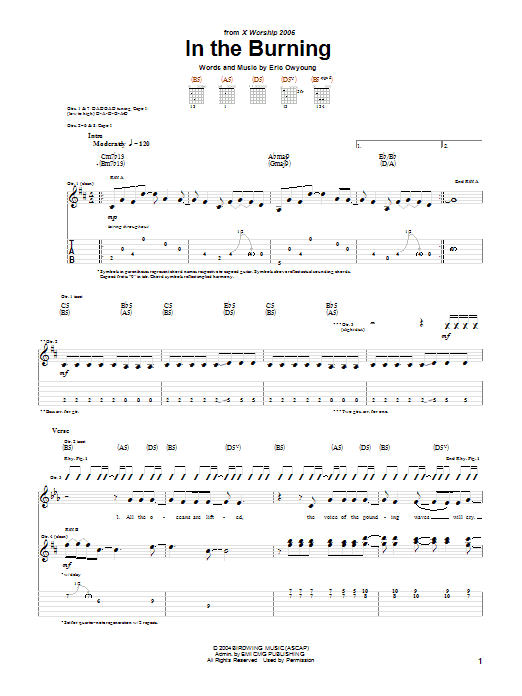 Something Like Silas In The Burning Sheet Music Notes & Chords for Guitar Tab - Download or Print PDF