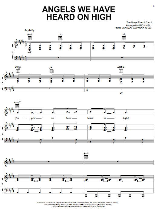 SONICFLOOd Angels We Have Heard On High Sheet Music Notes & Chords for Piano, Vocal & Guitar (Right-Hand Melody) - Download or Print PDF