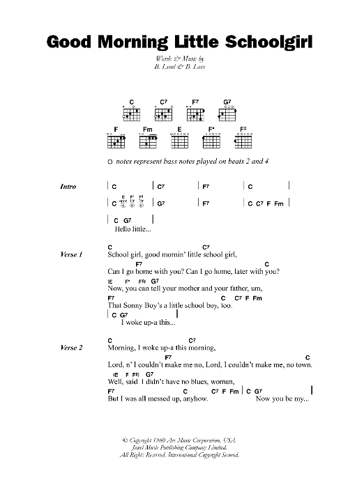 Sonny Boy Williamson Good Morning Little Schoolgirl Sheet Music Notes & Chords for Harmonica - Download or Print PDF