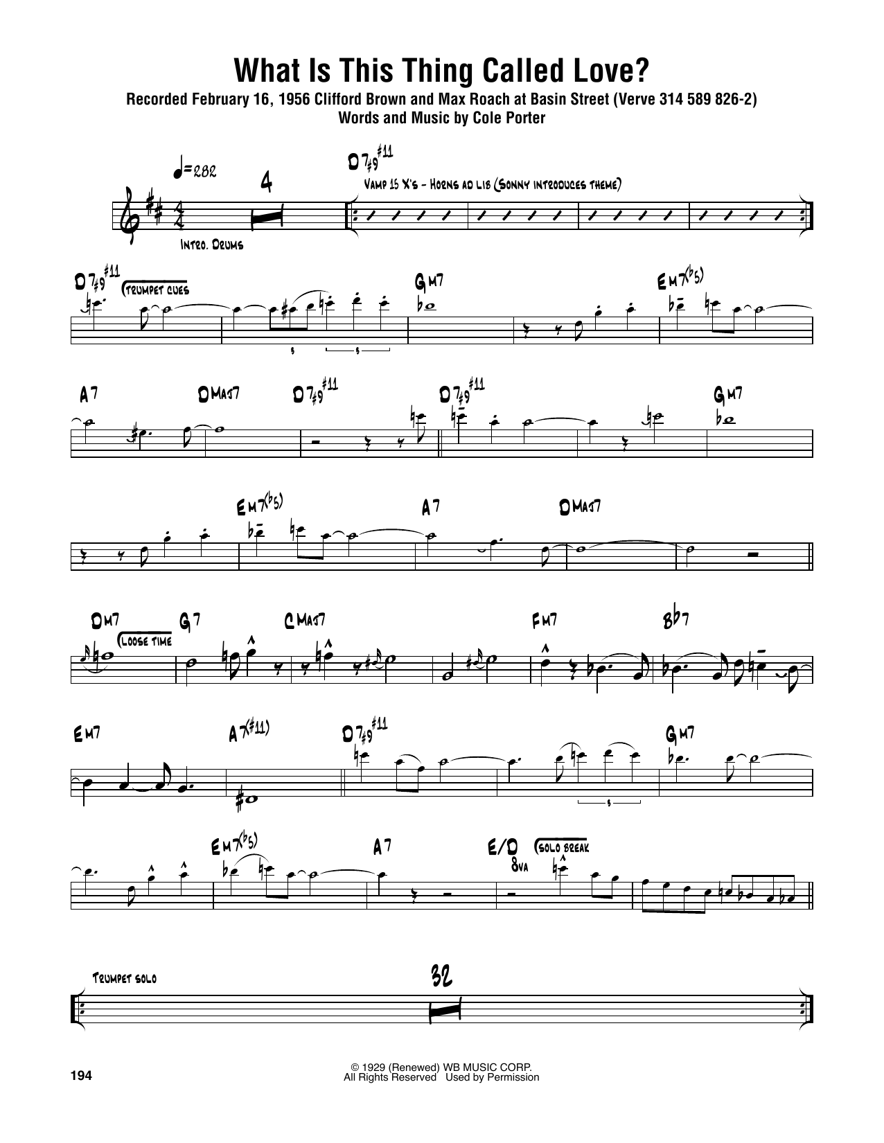 Sonny Rollins What Is This Thing Called Love? Sheet Music Notes & Chords for Tenor Sax Transcription - Download or Print PDF