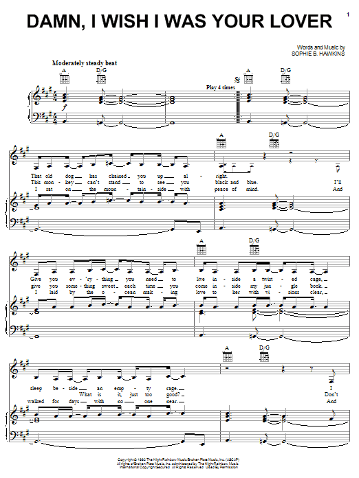 Sophie B. Hawkins Damn, I Wish I Was Your Lover Sheet Music Notes & Chords for Ukulele - Download or Print PDF