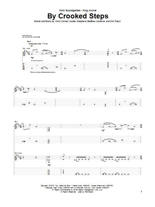 Soundgarden By Crooked Steps Sheet Music Notes & Chords for Guitar Tab - Download or Print PDF