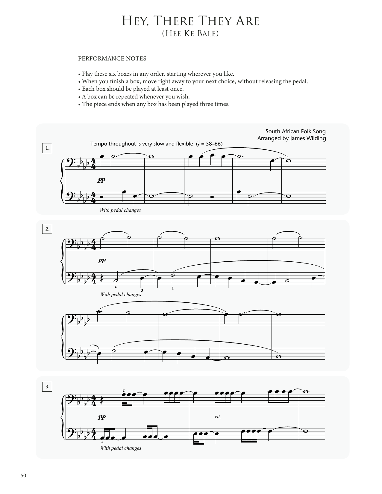 South African folk song Hey, There They Are (Hee Ke Bale) (arr. James Wilding) Sheet Music Notes & Chords for Educational Piano - Download or Print PDF