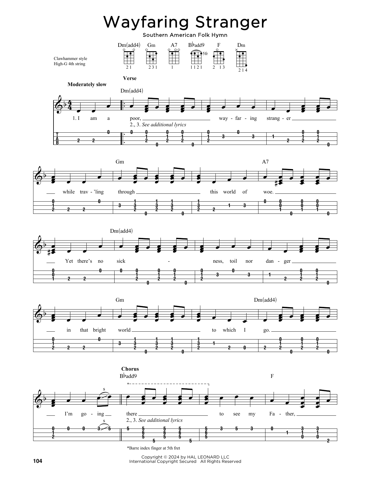 Southern American Folk Hymn Wayfaring Stranger (arr. Jim Schustedt) Sheet Music Notes & Chords for Ukulele - Download or Print PDF Southern American Folk Hymn Wayfaring Stranger (arr. Jim Schustedt) Sheet Music Notes & Chords for Ukulele - Download or Print PDF