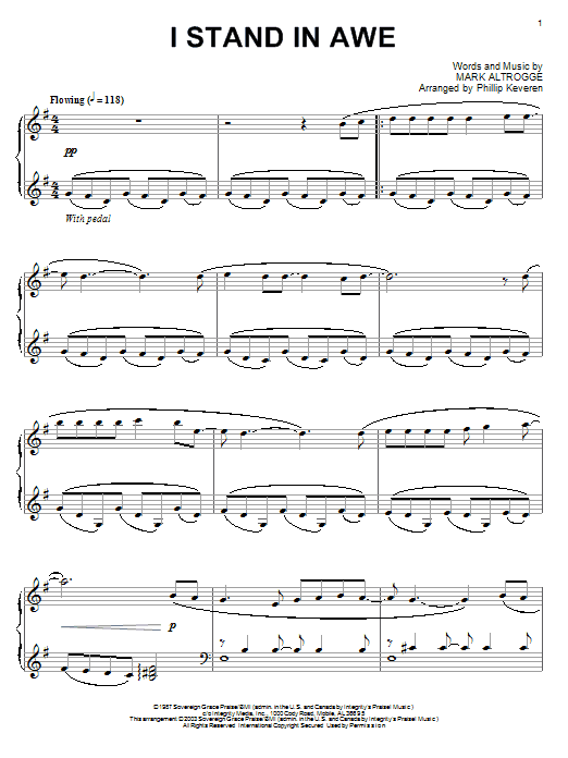 Mark Altrogge I Stand In Awe Sheet Music Notes & Chords for Piano - Download or Print PDF Mark Altrogge I Stand In Awe Sheet Music Notes & Chords for Piano - Download or Print PDF
