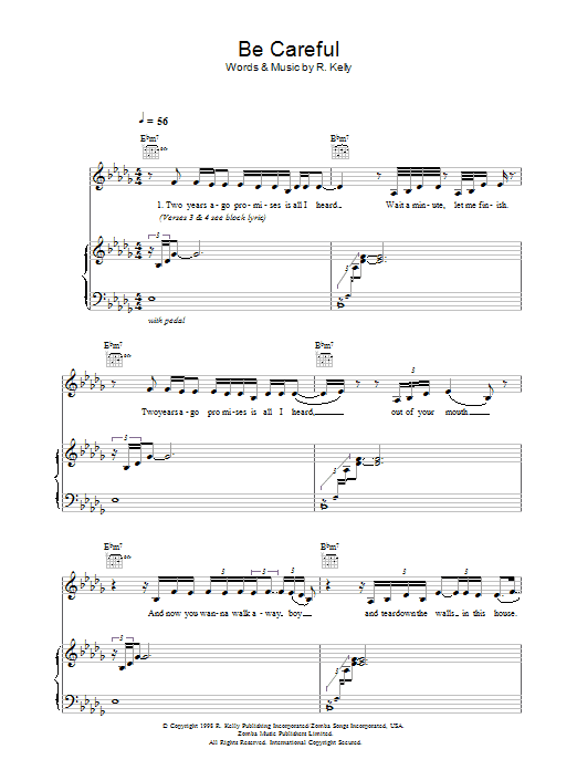 Sparkle Be Careful Sheet Music Notes & Chords for Lyrics & Chords - Download or Print PDF