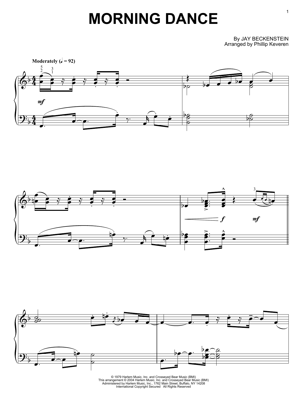 Spyro Gyra Morning Dance (arr. Phillip Keveren) Sheet Music Notes & Chords for Piano Solo - Download or Print PDF