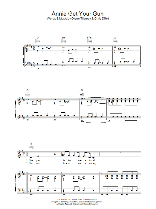 Squeeze Annie Get Your Gun Sheet Music Notes & Chords for Piano, Vocal & Guitar - Download or Print PDF