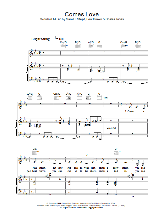 Stacey Kent Comes Love Sheet Music Notes & Chords for Piano, Vocal & Guitar - Download or Print PDF