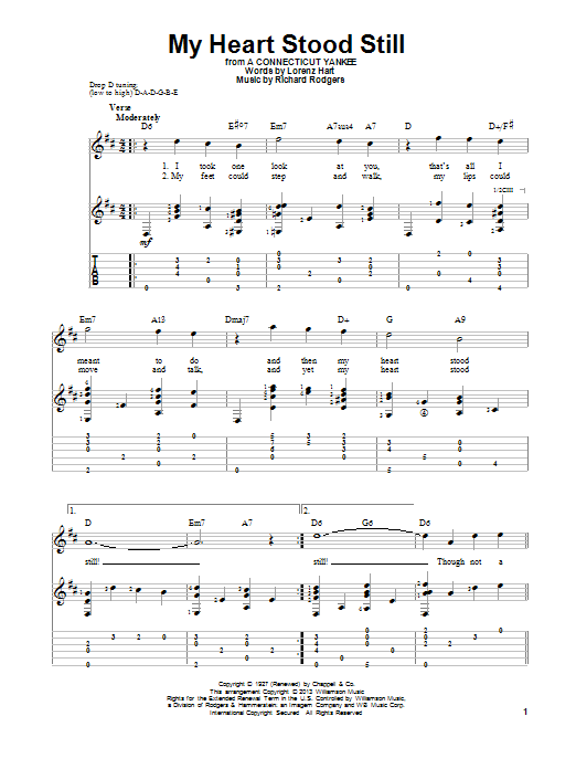 Stan Getz My Heart Stood Still Sheet Music Notes & Chords for Guitar Tab - Download or Print PDF