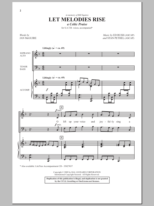 Stan Pethel Let Melodies Rise (A Celtic Praise) Sheet Music Notes & Chords for SATB - Download or Print PDF