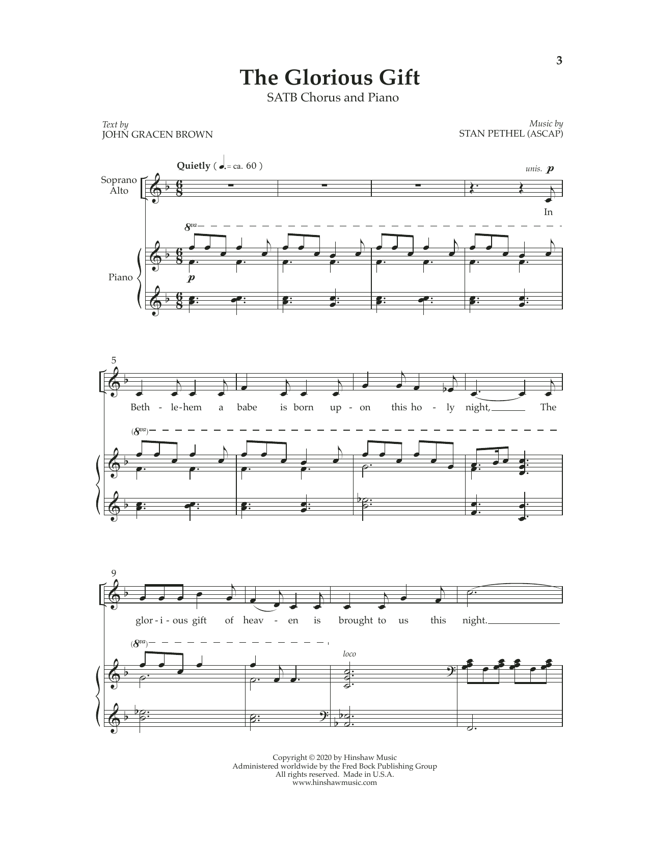 Stan Pethel The Glorious Gift Sheet Music Notes & Chords for SATB Choir - Download or Print PDF