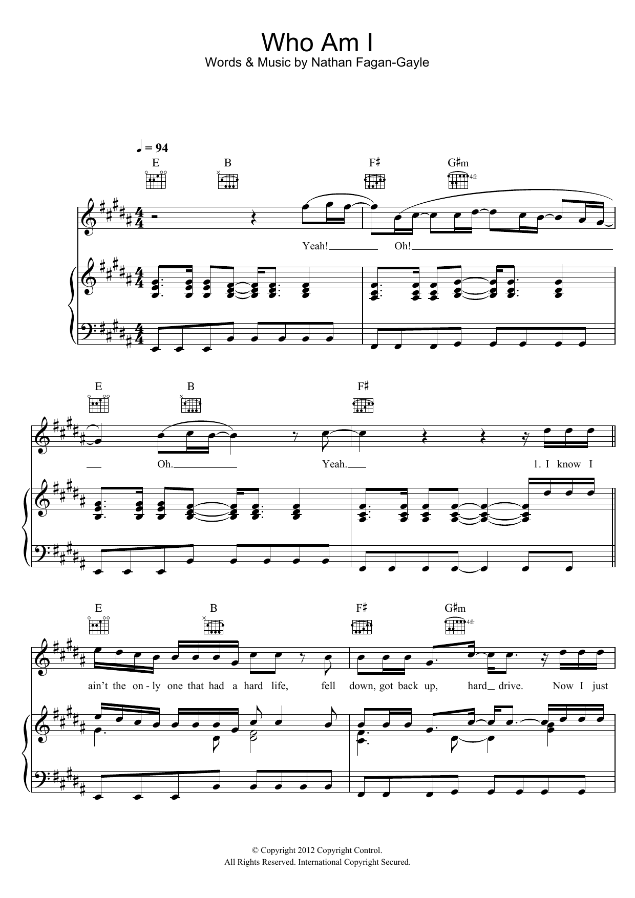 Starboy Nathan Who Am I Sheet Music Notes & Chords for Piano, Vocal & Guitar (Right-Hand Melody) - Download or Print PDF