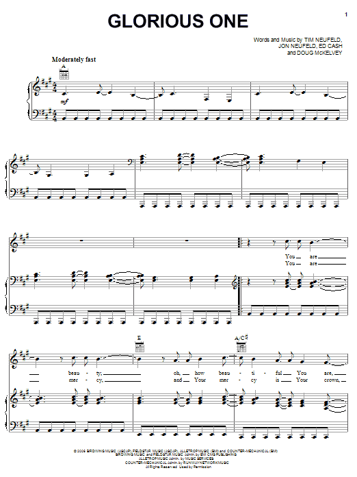 Starfield Glorious One Sheet Music Notes & Chords for Piano, Vocal & Guitar (Right-Hand Melody) - Download or Print PDF Starfield Glorious One Sheet Music Notes & Chords for Piano, Vocal & Guitar (Right-Hand Melody) - Download or Print PDF