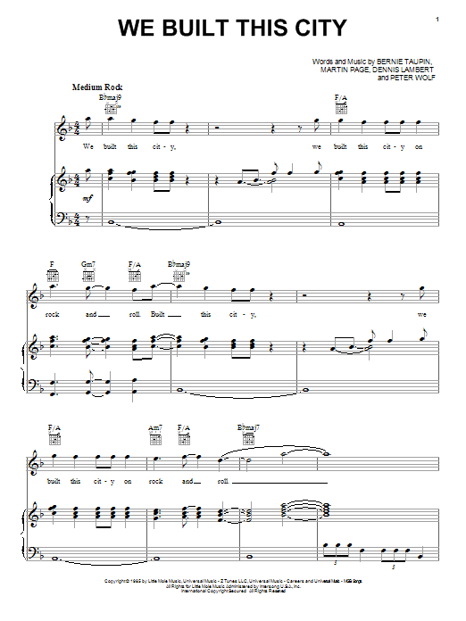 Starship We Built This City Sheet Music Notes & Chords for Trombone - Download or Print PDF