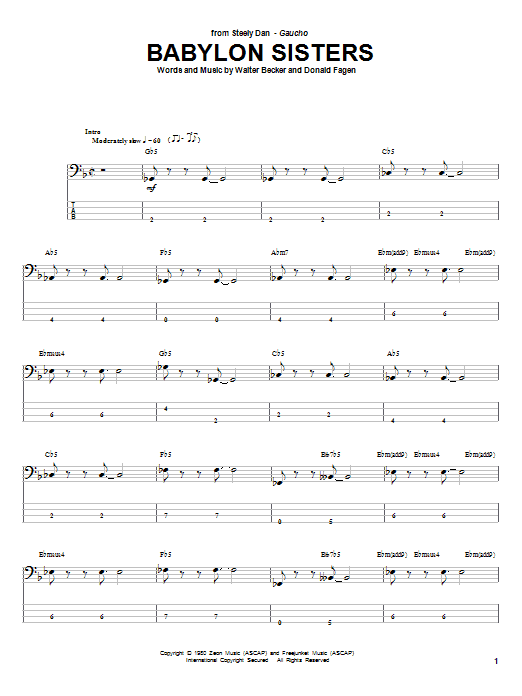 Steely Dan Babylon Sisters Sheet Music Notes & Chords for Drums Transcription - Download or Print PDF