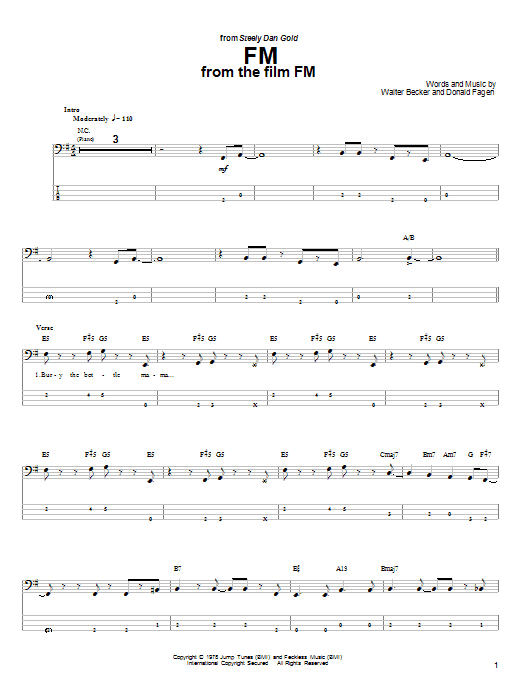 Steely Dan FM Sheet Music Notes & Chords for Drums Transcription - Download or Print PDF