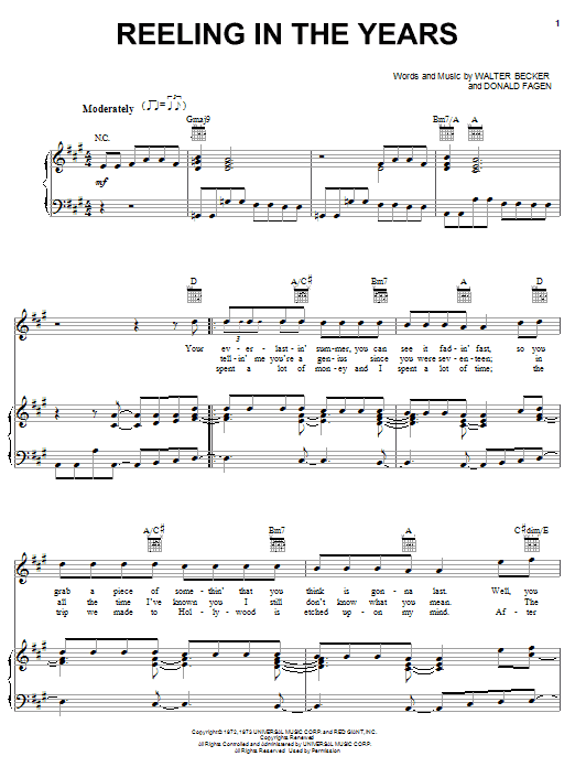 Steely Dan Reeling In The Years Sheet Music Notes & Chords for Drums Transcription - Download or Print PDF