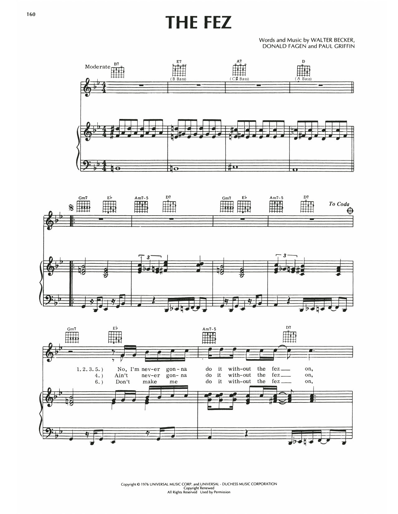Steely Dan The Fez Sheet Music Notes & Chords for Drums Transcription - Download or Print PDF