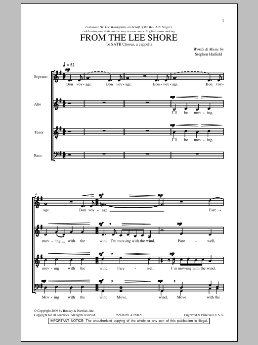 Stephen Hatfield From The Lee Shore Sheet Music Notes & Chords for SATB - Download or Print PDF