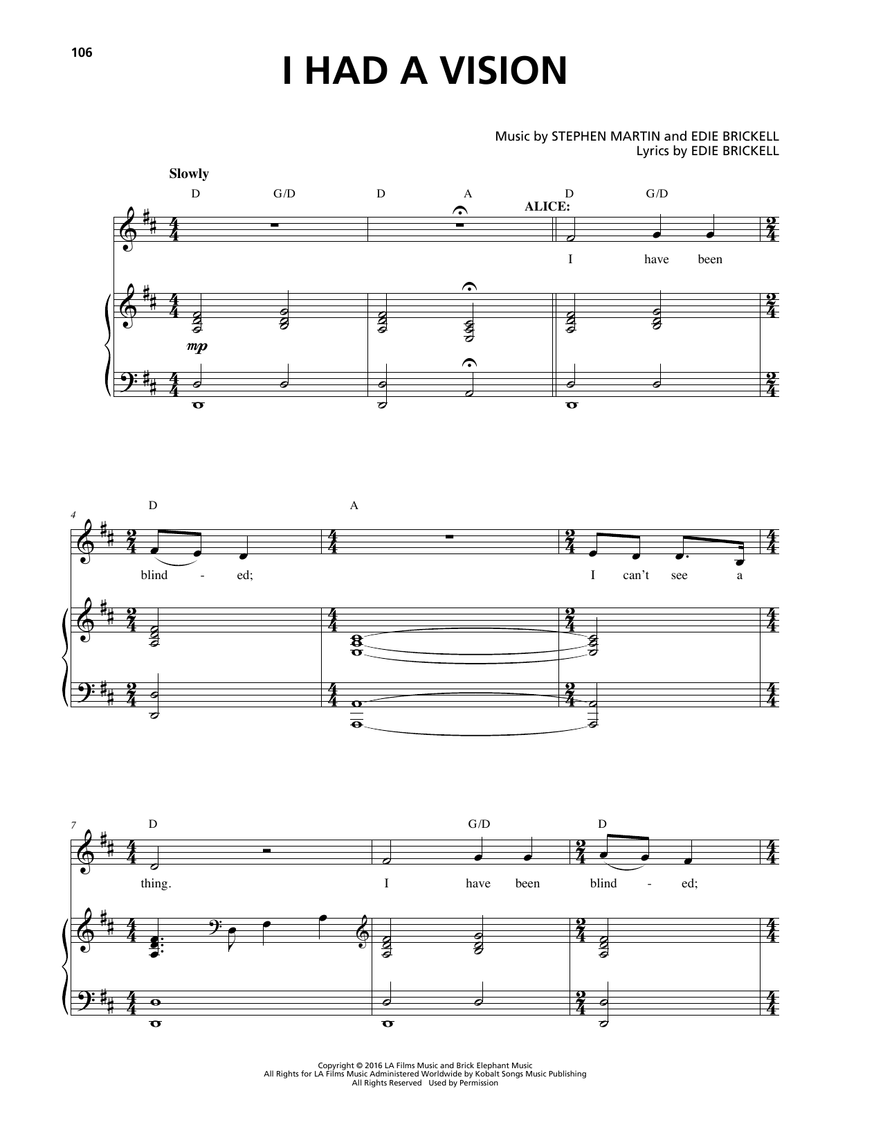 Stephen Martin & Edie Brickell I Had A Vision Sheet Music Notes & Chords for Piano & Vocal - Download or Print PDF