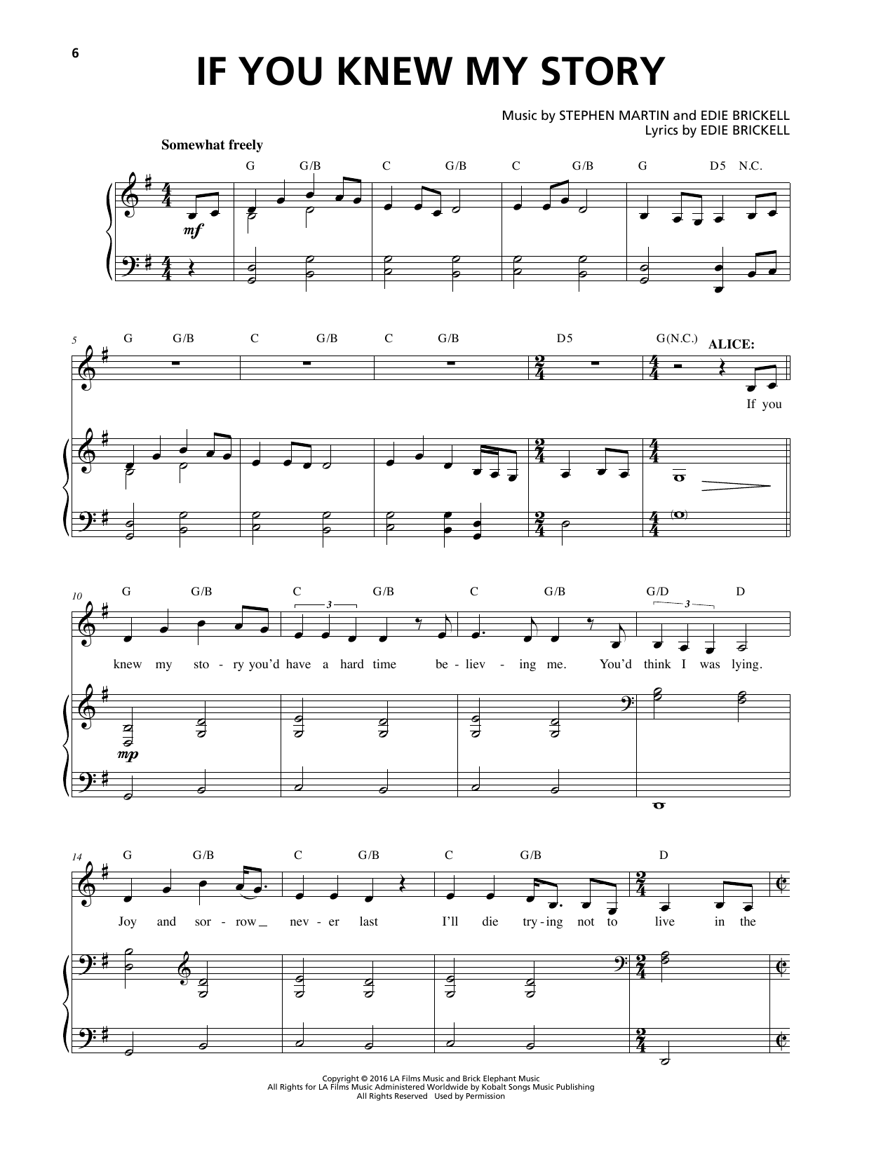 Stephen Martin & Edie Brickell If You Knew My Story Sheet Music Notes & Chords for Piano & Vocal - Download or Print PDF Stephen Martin & Edie Brickell If You Knew My Story Sheet Music Notes & Chords for Piano & Vocal - Download or Print PDF