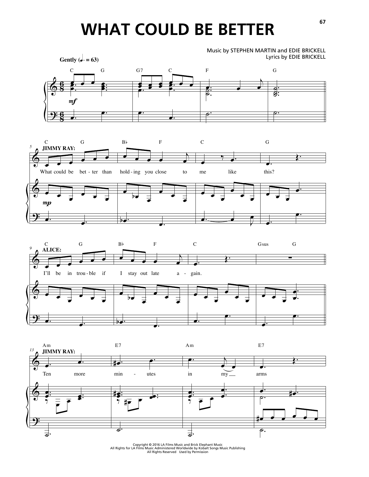 Stephen Martin & Edie Brickell What Could Be Better Sheet Music Notes & Chords for Piano & Vocal - Download or Print PDF