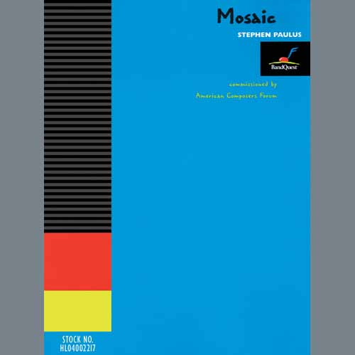 Stephen Paulus, Mosaic - Bb Tenor Saxophone, Concert Band