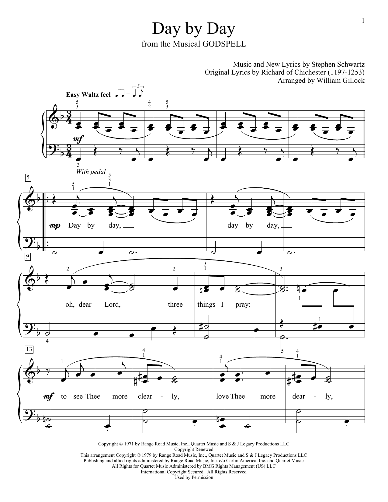 William Gillock Day By Day Sheet Music Notes & Chords for Educational Piano - Download or Print PDF