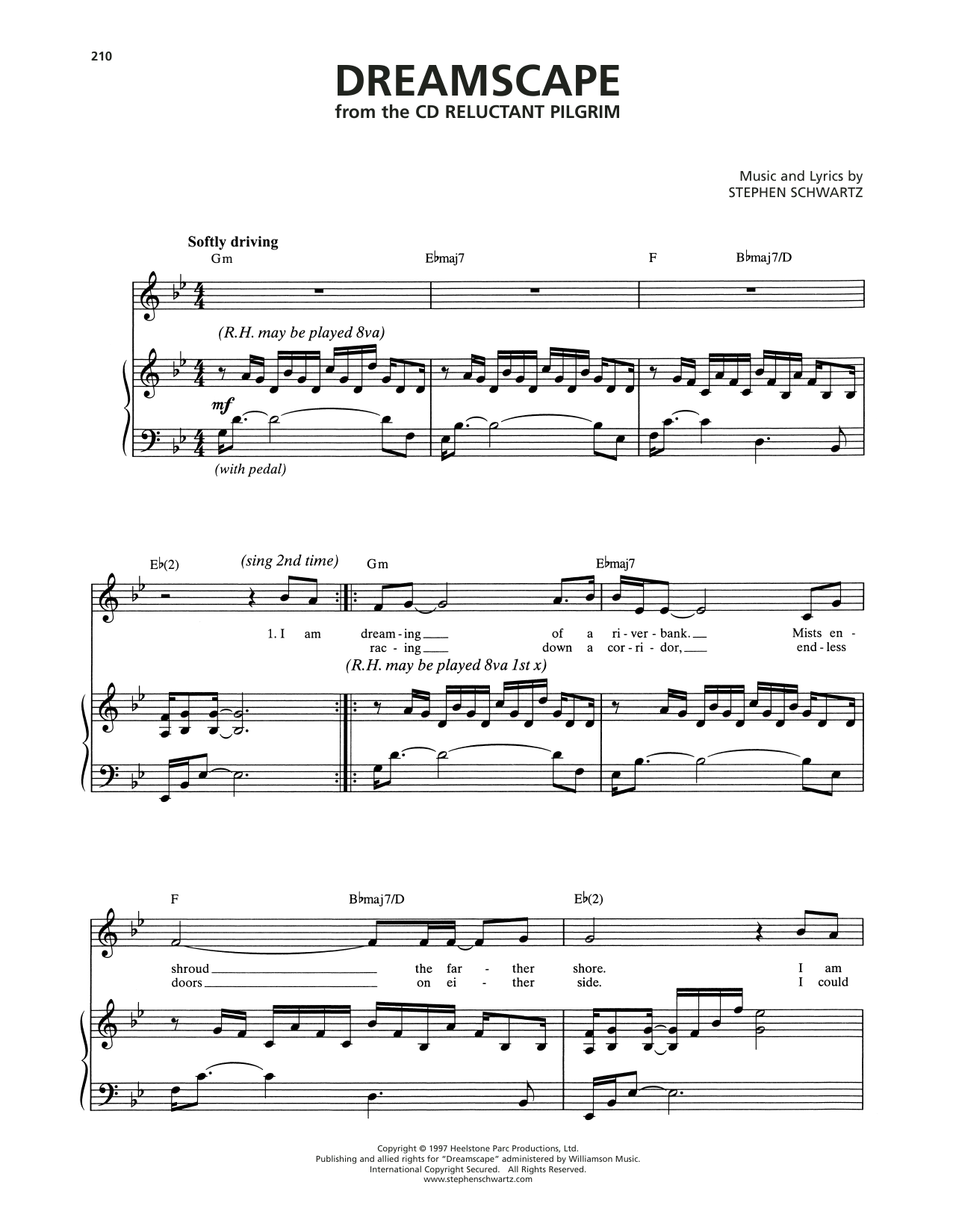 Stephen Schwartz Dreamscape Sheet Music Notes & Chords for Piano & Vocal - Download or Print PDF