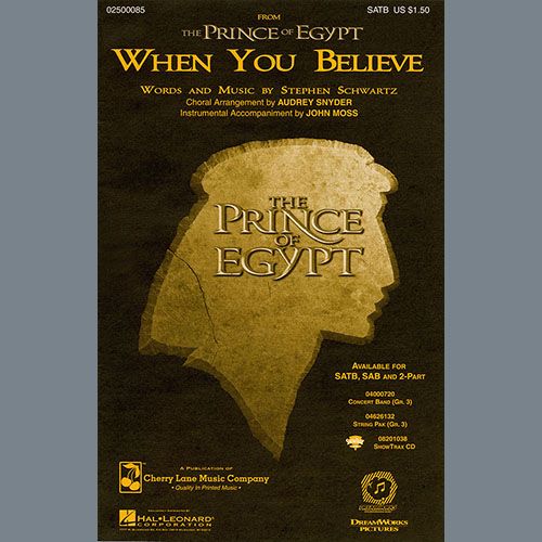 Stephen Schwartz, When You Believe (from The Prince Of Egypt) (arr. Audrey Snyder), 2-Part Choir