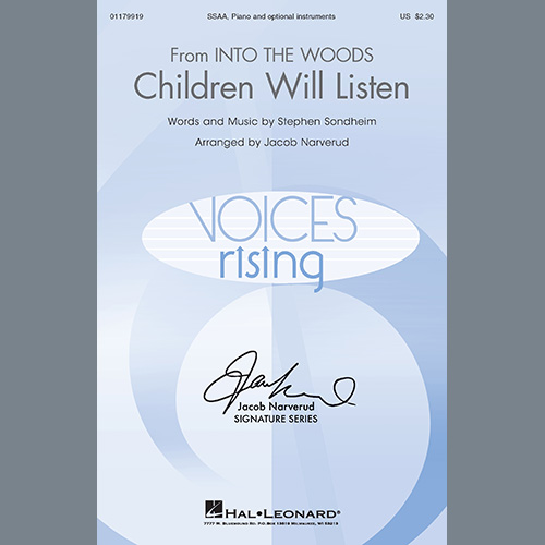 Stephen Sondheim, Children Will Listen (from Into The Woods) (arr. Jacob Narverud), SATB Choir