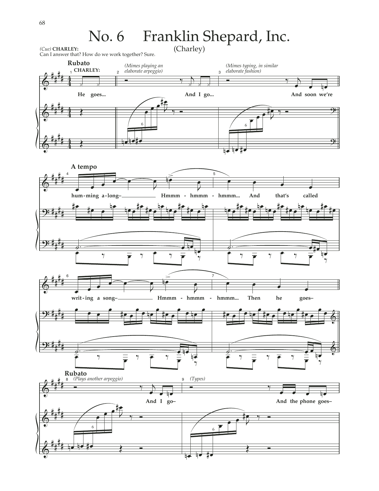 Stephen Sondheim Franklin Shepard, Inc. (from Merrily We Roll Along) Sheet Music Notes & Chords for Piano & Vocal - Download or Print PDF