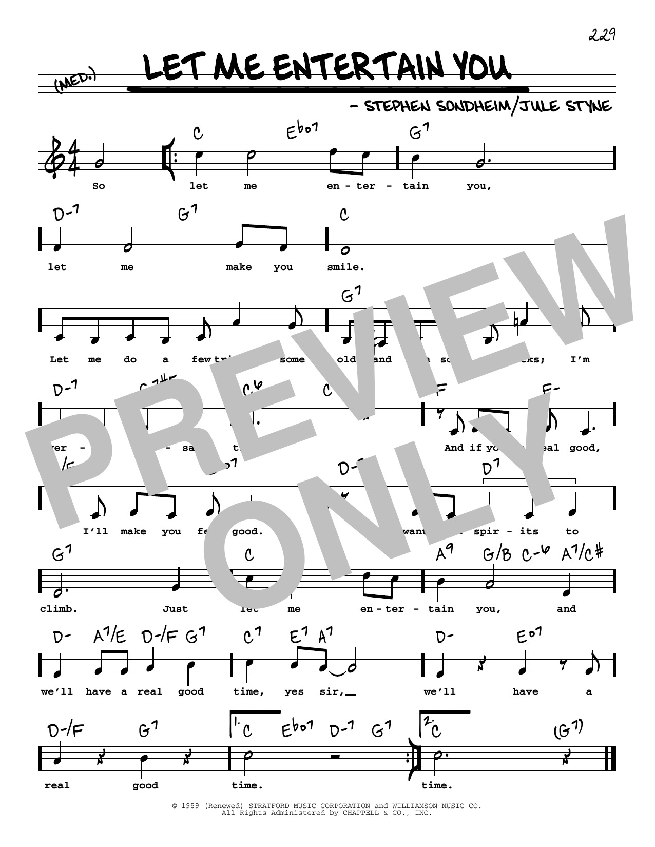 Stephen Sondheim Let Me Entertain You (High Voice) Sheet Music Notes & Chords for Real Book – Melody, Lyrics & Chords - Download or Print PDF