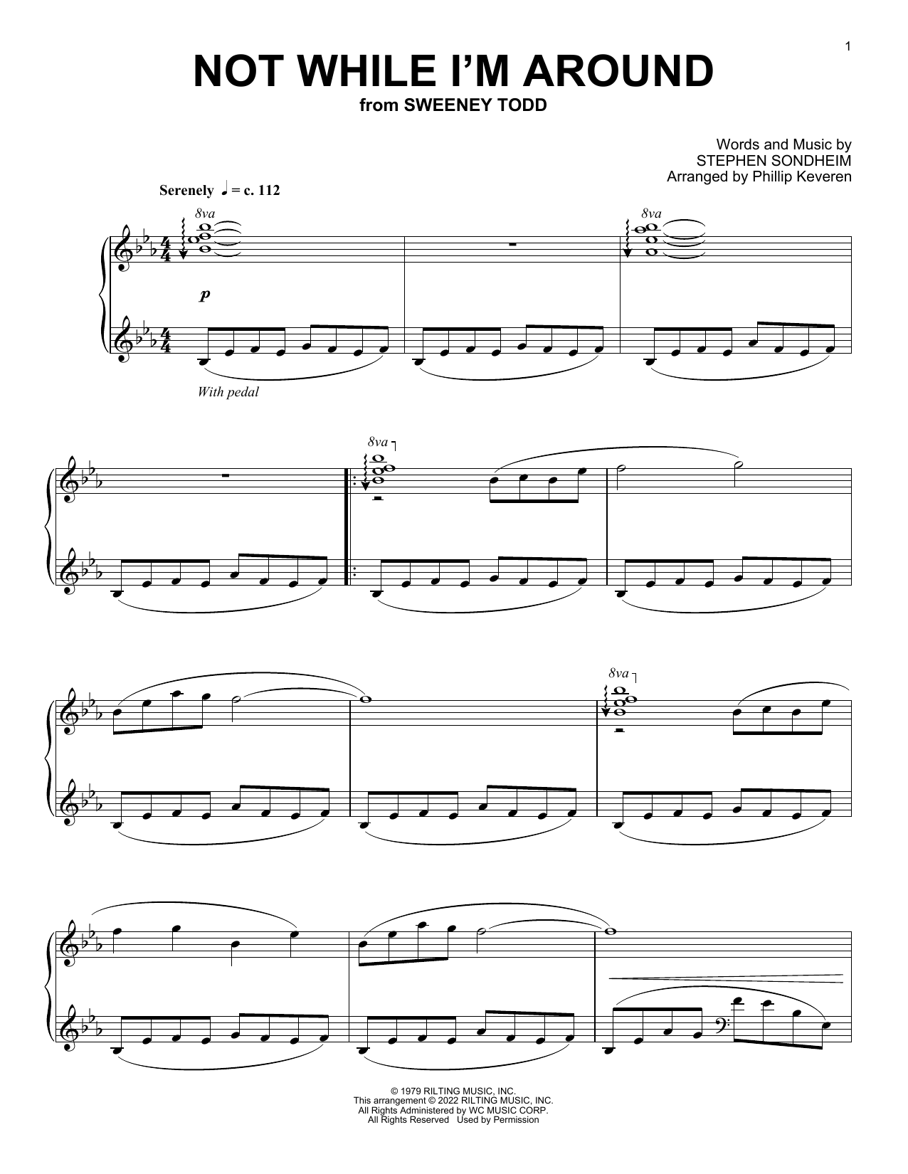 Stephen Sondheim Not While I'm Around (from Sweeney Todd) (arr. Phillip Keveren) Sheet Music Notes & Chords for Piano Solo - Download or Print PDF