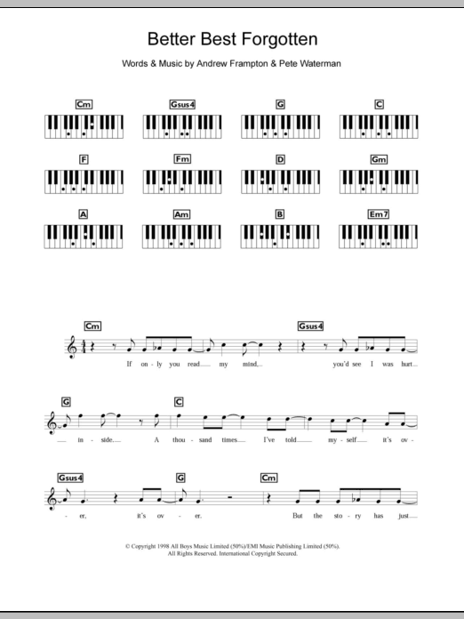 Steps Better Best Forgotten Sheet Music Notes & Chords for Keyboard - Download or Print PDF