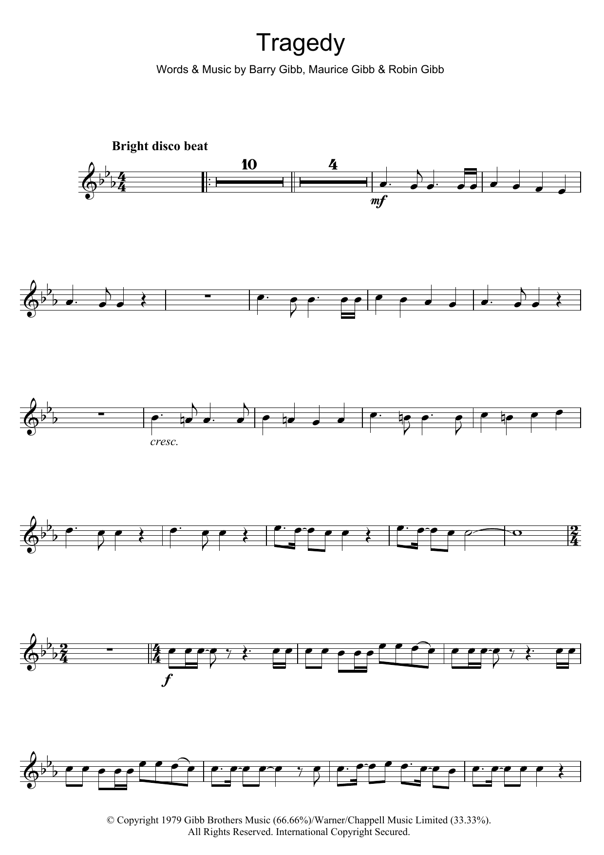 Steps Tragedy Sheet Music Notes & Chords for Alto Saxophone - Download or Print PDF