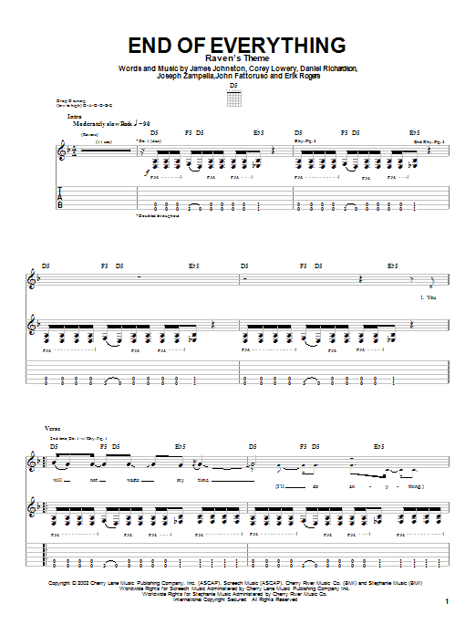 Stereomud End Of Everything Sheet Music Notes & Chords for Guitar Tab - Download or Print PDF Stereomud End Of Everything Sheet Music Notes & Chords for Guitar Tab - Download or Print PDF