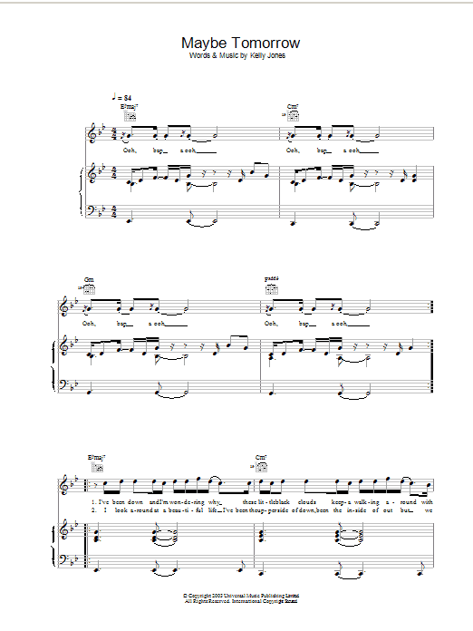 Stereophonics Maybe Tomorrow Sheet Music Notes & Chords for Easy Piano - Download or Print PDF