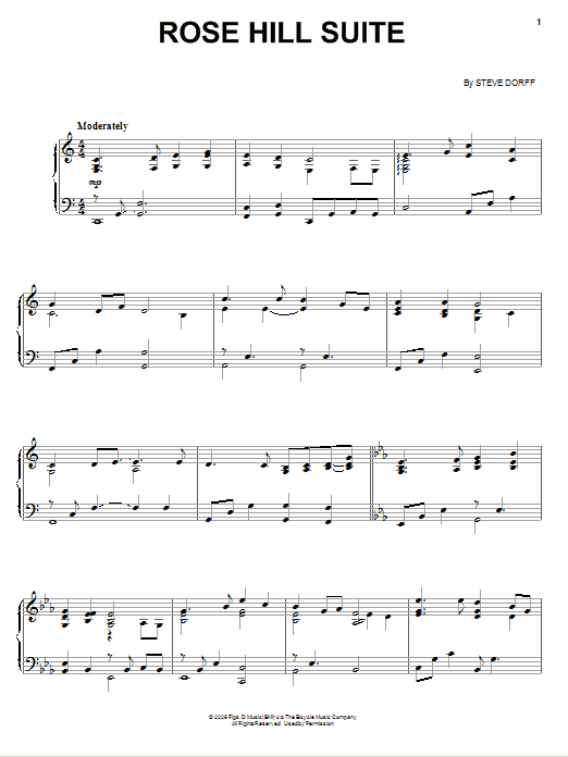 Steve Dorff Rose Hill Suite Sheet Music Notes & Chords for Piano - Download or Print PDF Steve Dorff Rose Hill Suite Sheet Music Notes & Chords for Piano - Download or Print PDF
