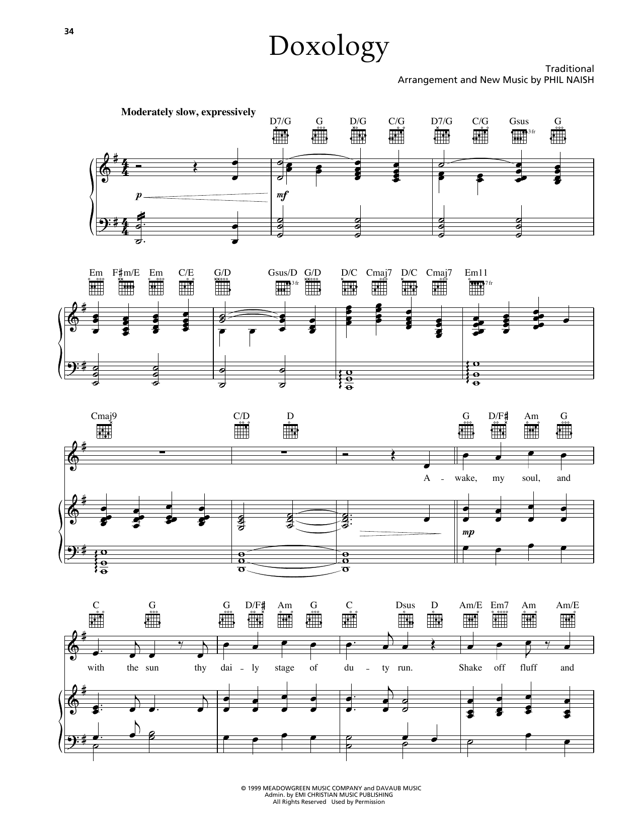 Steve Green Doxology Sheet Music Notes & Chords for Piano, Vocal & Guitar Chords (Right-Hand Melody) - Download or Print PDF Steve Green Doxology Sheet Music Notes & Chords for Piano, Vocal & Guitar Chords (Right-Hand Melody) - Download or Print PDF