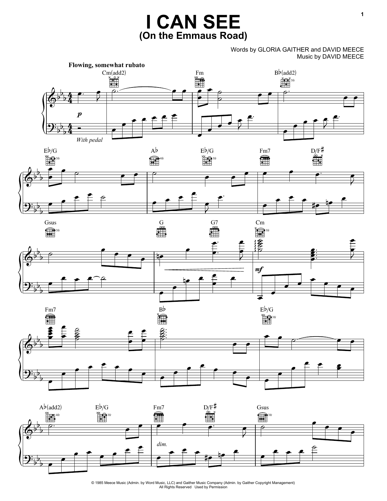 Steve Green I Can See Sheet Music Notes & Chords for Piano, Vocal & Guitar (Right-Hand Melody) - Download or Print PDF