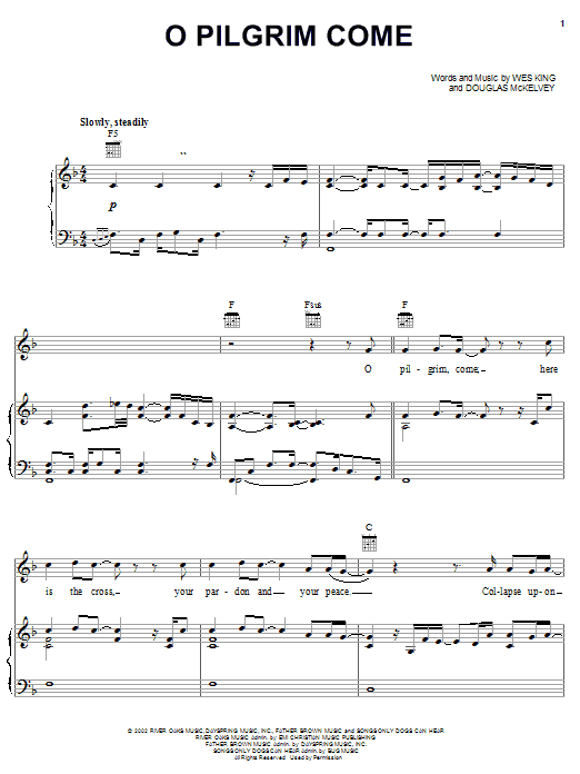 Steve Green O Pilgrim Come Sheet Music Notes & Chords for Piano, Vocal & Guitar (Right-Hand Melody) - Download or Print PDF