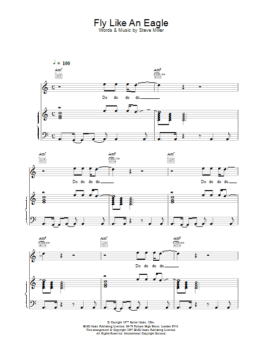Steve Miller Band Fly Like An Eagle Sheet Music Notes & Chords for Easy Guitar Tab - Download or Print PDF
