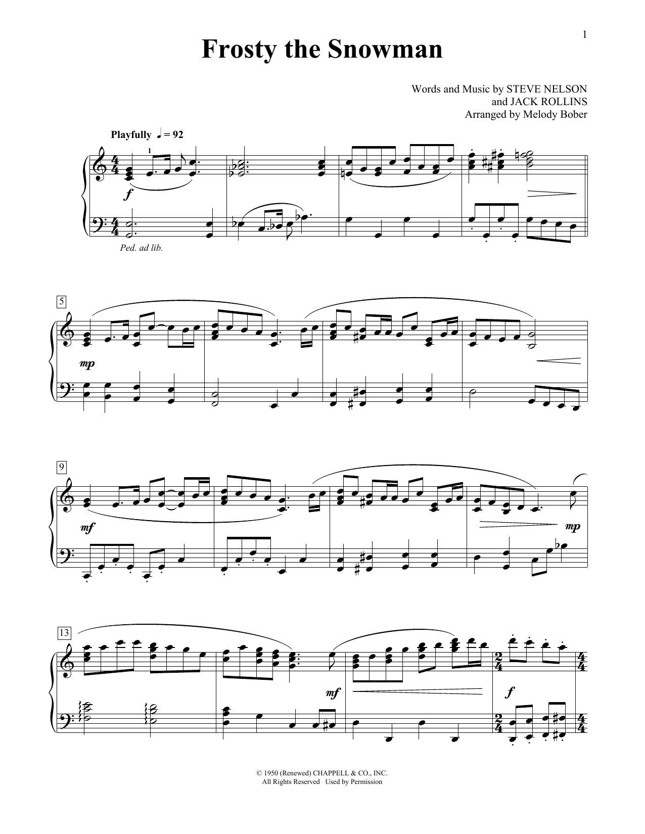 Steve Nelson Frosty The Snowman Sheet Music Notes & Chords for Educational Piano - Download or Print PDF
