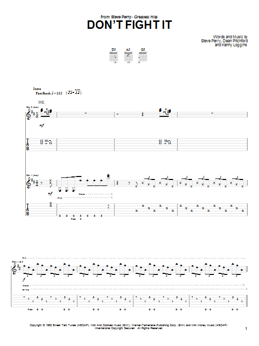 Steve Perry Don't Fight It Sheet Music Notes & Chords for Guitar Tab - Download or Print PDF Steve Perry Don't Fight It Sheet Music Notes & Chords for Guitar Tab - Download or Print PDF