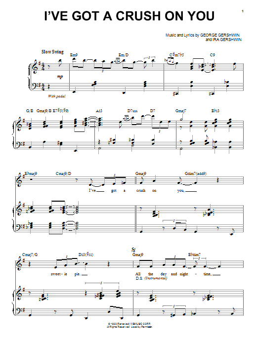 Steve Tyrell I've Got A Crush On You Sheet Music Notes & Chords for Piano & Vocal - Download or Print PDF