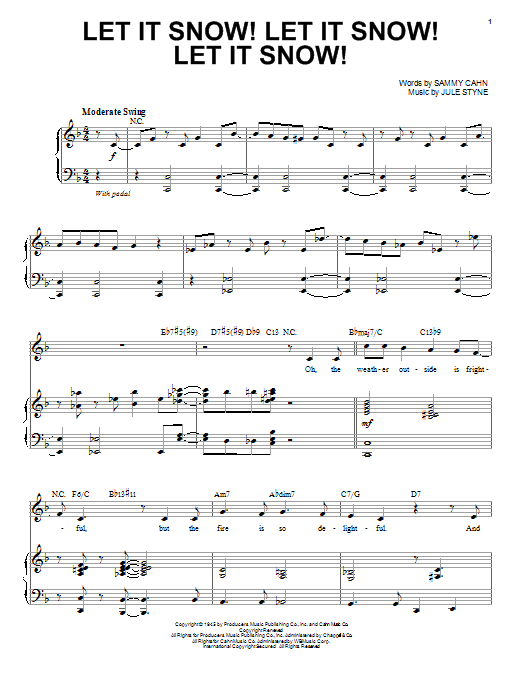 Steve Tyrell Let It Snow! Let It Snow! Let It Snow! Sheet Music Notes & Chords for Piano & Vocal - Download or Print PDF