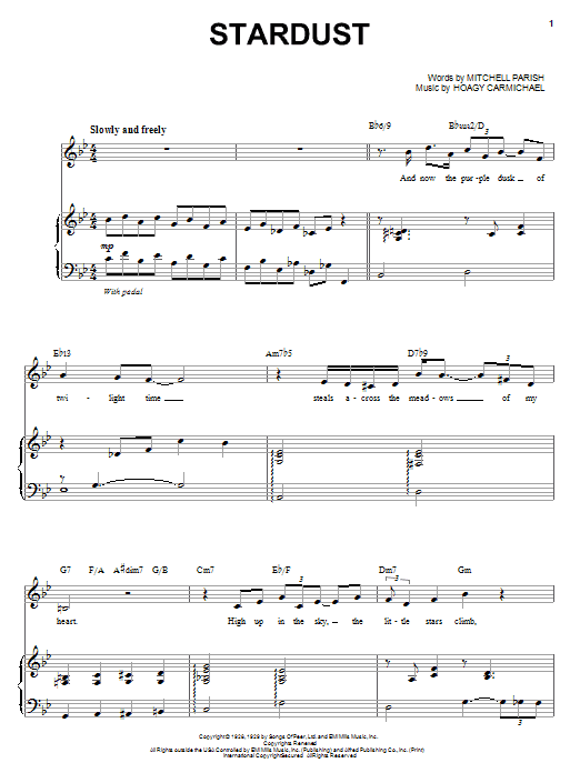Steve Tyrell Stardust Sheet Music Notes & Chords for Piano & Vocal - Download or Print PDF