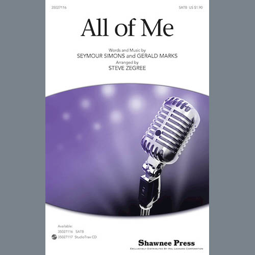 Steve Zegree, All Of Me, SATB